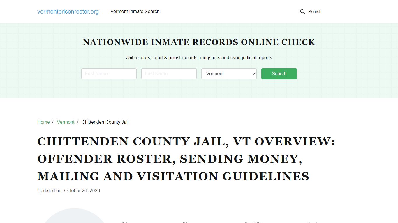 Chittenden County Jail, VT: Inmate Search, Visitation & Contact Info